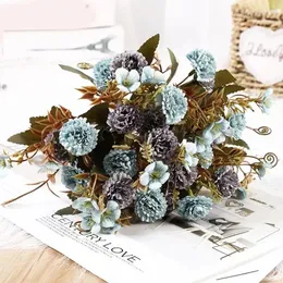 Decorative Flowers Cafe Decor Artificial Lilac Bouquet Seda Seda Falsa Planta Verde Shopping Decoration Simulation Flower Lilacs Floral