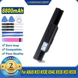 バッテリー100％オリジナルのロソンコーター8800MAHラップトップバッテリーパックA32K53 A41K53 ASUS K53 K53E X54C X53S X53 K53S X53E A42K53 X43E X43E