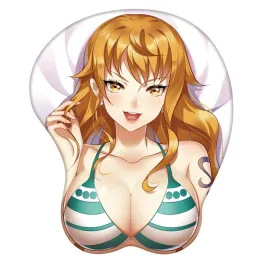 Pads 3D Breast Sexy Mouse Pad Silicone Wrist Red Naughty Girl Mousepad Large Gaming muismat tapis de souris