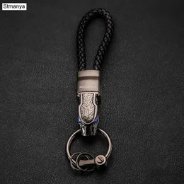 Keychains Bedanyards Honest New High Quality Metal Key Chain Mulheres Meniting Couro Coloque Corda de Negócios Anel Melhor Presente Jóias K1572 Q240403