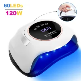 طب أظاف الأظافر المحترف 60leds مجفف الأظافر مع جهاز استشعار ذكي أسرع هلام مصباح LED للأشعة المظلمة للأظافر LED Manicure Lamp