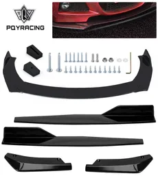 Universal Car Front Heck Stoßfänger Lippenspoiler Diffusor Körper mit Seitenrocksplitter für Honda für Civic Limousine 4DR 2016 2017 2018 PQ1554465