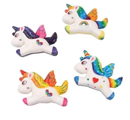 10pcs Kinder Quadrische Tier Jumbo Squishies Regenbogen Einhorn Kawaii Squeeze Toys Dehnen langsam steigender Stressabbau Sensorisch zufriedenstellend g6381ni1268548