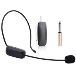 Microphones Retail New 2 in 1 Handheld UHF Wireless Microphone Professional HeadWear Mic Volume Amplifier for Speech Teaching