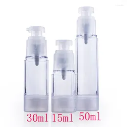 Garrafas de armazenamento 30g transparente vazio a vácuo sem ar recipiente de creme de lotes de 1 oz bomba de tamanho de deslocamento 30 ml