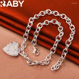 Correntes Urbaby 925 Sterling Silver Heart Po Frame Chain Chain For Women Women Wedding Festy Fashion Charm Jóias por atacado