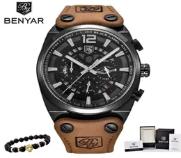 Benyar Mens Watches Army Army Chronograph Watch Brand Luxury Sports Casual Waterz Watch Watch Chartz Man Owatch XFCS T21038220
