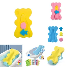 New Sponge Non-Slip Shower Bath Tub Pad Infant Bathtub Seat Mat Newborn Safety Support Cushion Baby Care Tools