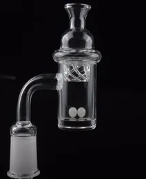 Quartz Banger Terp Pearl Cyclone Spinning Carb Cap 25mm Flat Top 45 90 Degrees Quartz Nail 10mm 14mm 18mm For Oil Rigs Bong8389901