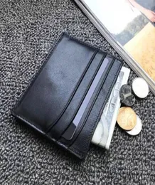 Casual Men Card Holder Ultradünn Business Mini Geldbörse Männer echte Leder -ID -Kreditkarte Thin Bus Card Wallet mit Box8106680