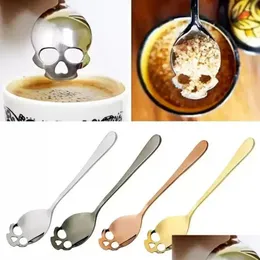 Spoons Sugar Skl Tea Spoon Suck Stainless Coffee Dessert Ice Cream Tableware Colher Kitchen Accessories Fy5329 Drop Delivery Home Gard Dho6F