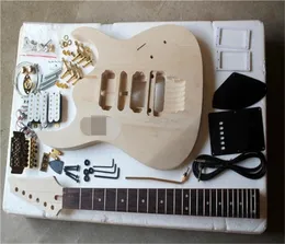 Factory electric semifinished guitar kitsDIY guitarNo PaintGold HardwareDouble Rock Bridgecan be changed9970083