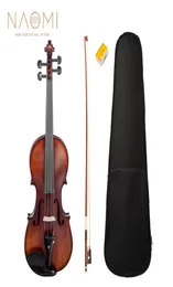 Naomi Acoustic Violin 44 Full Size Violin Fiddle Matte Finish Fiolin Ebony Accessries High Quality New5136073