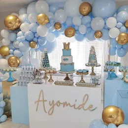 128 pezzi Blu Balloons Bianco Kit Garland Kit Lattice Balloon azzurro per la festa per ragazzi Baby Shower Birthday Fare di matrimonio Decoraggio 240328