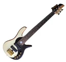 6 Strings Yin Yang Electric Bass Guitar z Elm BodyRosewood FretboardFlame Maple Maple 6795369