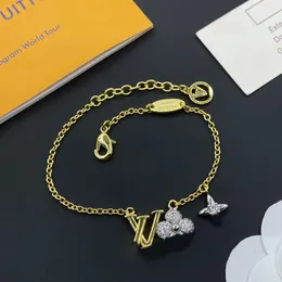 Designer Luxo Mulheres Charme Pulseira Cadeia S925 Prata Batilhão 18K Bracelets banhados a ouro de alta qualidade Jewelry Gift