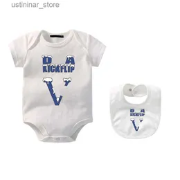 Rompers nowocienne ubrania dla dzieci Miesiące dzieci Rompers l Designers Letters Dzieci Onesies Baby Girl