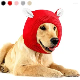 Abbigliamento per cani autunno inverno cappello a maglia per animali domestici carini cappelli per orecchie caldi per cani di grandi dimensioni gatti auricolari auricolari protezione