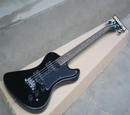 Rare 4 Strings Krist Novoselic KN Signature Rd Black Electric Bass Guitar Black PickGuard Chrome Hårdvara Rosewood Fingboard Dot I9744211