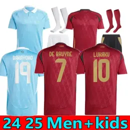 Belgium 24 25 Soccer Jersey DE BRUYNE LUKAKU DOKU 2024 Euro Cup National Team Football Shirt 2025 Men Kids Kit Set Home Away Train CARRASCO TIELEMANS BAKAYOKO TROSSARD