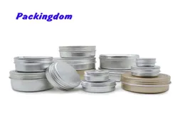 50pcs 5g 10g 15g 20g 30g 50g 80g 100g 200g Aluminum Tin Jar Lip Balm Container Empty Candle Jars Metal Containers Cream Pot Box CX7099207