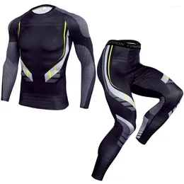 Abbigliamento motociclistico 2024 set di compressione sportiva set da uomo che faceva da jogging in giacca e calibro sport per palestra leggings abbigliamento da allenamento