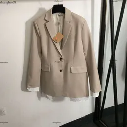 Kurtka designerska marka damska odzież wiosenna logo mody logo z długim rękawem panie