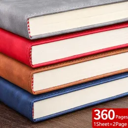 Ноутбуки A5 Notepbook 100GSM Paper 360 страниц бизнес -блокнот с утолщенной кожаной планировщик для журнальных школьных аксессуаров канцелярские товары