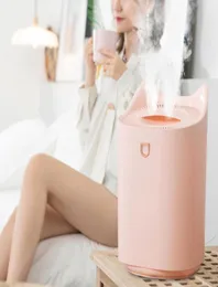 ezsozob humidifier 3L 공기 가습기 에센셜 오일 아로마 디퓨저 콜로불 LED 조명 초 가습기와 함께 이중 노즐 AROM1479191