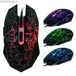 Ratos coloridos led computadores gaming mouse profissional ultra precisão adequado para dota 2 lol games mouse ergonomicamente projetado 2400 dpi USB mouse com fio Y240407