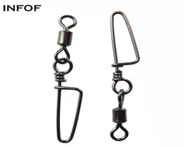 INFOF Brand 500pcslot F2023 Rolling swivel with coastlock snap fishing tackle fishing connector Giratorios Pesca Emerillon Peche8101929