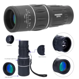 Telescópios 16x52 HD Monocular Spotting Telescópio Propertício à prova d'água Escopo de caça ao ar livre para acampar viagens de observação de pássaros