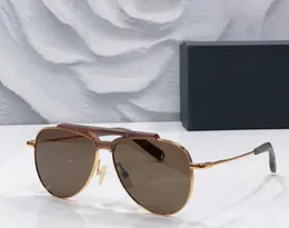 Pilot Navigator Sunglasses Gold Metal/Brown Smoke Men Shades Sunnies Lunettes de Soleil Glasses Occhiali da sole UV400 Eyewear