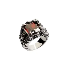 Anel de anel aberto de novo anel de dragão vintage anel exagerado de moda de moda multi -color