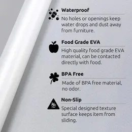 Tischmatten Schubladenschrank Nicht-Rutsch-Anti-Moisture-Pad-Anti-Fouling für Küchenschelfmatten Liner Transparent wasserdichtes Schrank