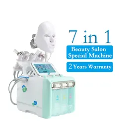 7 EN 1 Bakım Jet Pırlanta Peeling Ultrasonik Oksijen Kabarcık Hidro Yüz Güzellik Makinesi Cilt Derin Temizleme Spa H2O2 Yüz