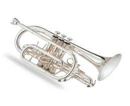 Profesjonalny Jowisz JCR520S BB Cornet Sliver Splated Instrument muzyczny Wysoka jakość z rękawicami skrzynkami 8523606