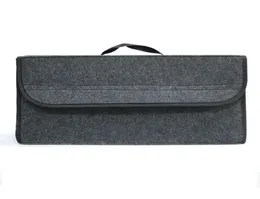 Taşınabilir büyük anti -kayma bölmesi çizme depolama organizatörü araç çantası araba depolama çantası araba organizatör yumuşak keçe saklama kutusu8693938