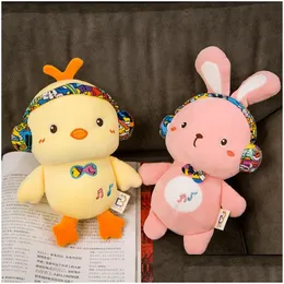 FILME TV PLUSH Toy Byled Animais Toys P Cute 25cm Internet Celebrity Earphone Pato Rabbit Drop Entrega presentes DHCKW