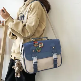 Shoulder Bags College Style Jk Bag Messenger Canvas Female 2024 Ins Korean Student Class