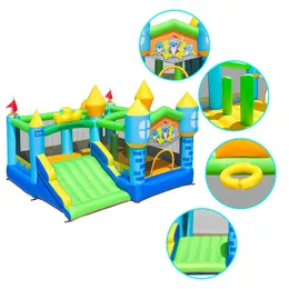 Double Play Inflatable Moonwalk Large Bouncer House Castle Kids Outdoor Jumping Bounce Jumper Trampoline the Playhouse Fun Toys Gifts Dolphin Fortress Banner Jump