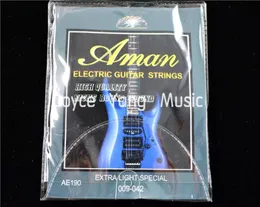 1 Set of Aman AE190 Electric Guitar Strings 1st6th Strings 009042 Extra Light Special Strings Wholes8215103