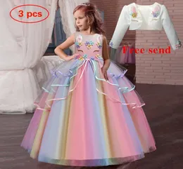 Teen قوس قزح Unicorn Christmas Dress Girl Cosplay Cosplay Dresses for Girls Party Dress Children Easter Dress Up up up 6 10 14 Y1981964