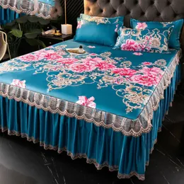 Кепля для платья кровать кружевное листовое простыня чехолы 3 штуки/набор для короля/Queen Двойной размер кровать для кровати мод