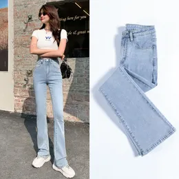 Jeans de cargo jeans jeans femininos jeans mulheres capris flare high poliéster algodão casual roupa diária cping women jeans calça de jeans calças femininas