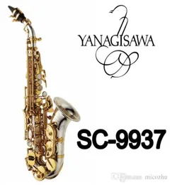 Brand Instrumentyanagisawa sc9937 curva soprano profissional saxofone prateado bronze sax bocal de remendos de palhetas bend ne72255556