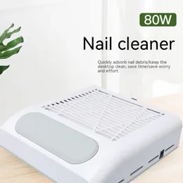 Ventilador de extrator de pó de unhas de 80w para absorvedor de pó de pedicure com manicure com coleção de poeira de filtro removível para salão