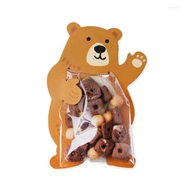 Wrap regalo 10pcs/Lot Cute Anim -Candy Borse Bear Koala Guglielo Cartello Baby Shower Birthday Wedding