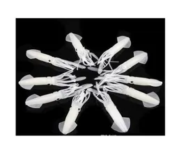 Przynęty Przynęty 10pcllot 105 cm 8G 3D Eye Luminous Squid PVC Wędkarstwo Łagód Miękki przynęty Przynęty pesca wędkarstwo tackl jllnsq sport 77777858477