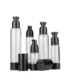 15ml 30ml 50ml 80ml 100ml 120ml Empty Black Airless Pump Dispenser Bottle Refillable Lotion Cream Vacuum Spray Bottle Atomizer F243237297